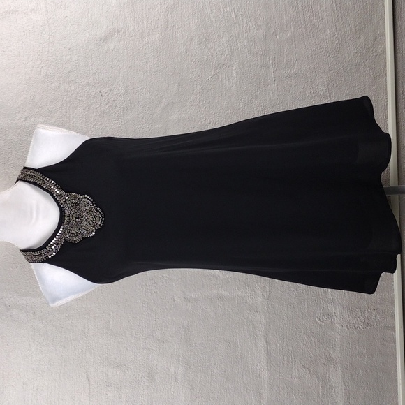 Design Lab Lord & Taylor Black Sleeveless Keyhole Back Shift Mini Dress - Picture 14 of 14